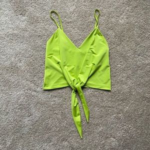 Zara Satin Camisole in lime green - size S